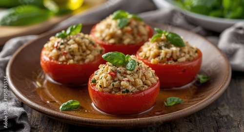 Rice stuffed tomatoes baked...