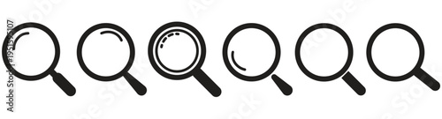 MAgnifying glass loupe. Vector isolated icon. Search icon set. vector magnifier or loupe sign. Vector illustration. 