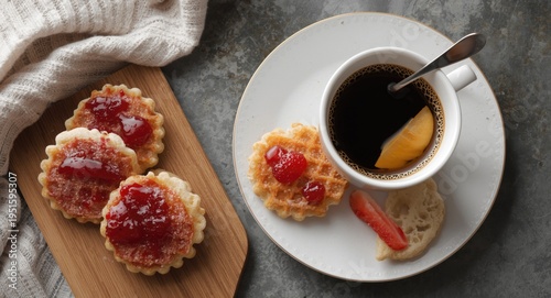 Freshly baked mini stroopwa...
