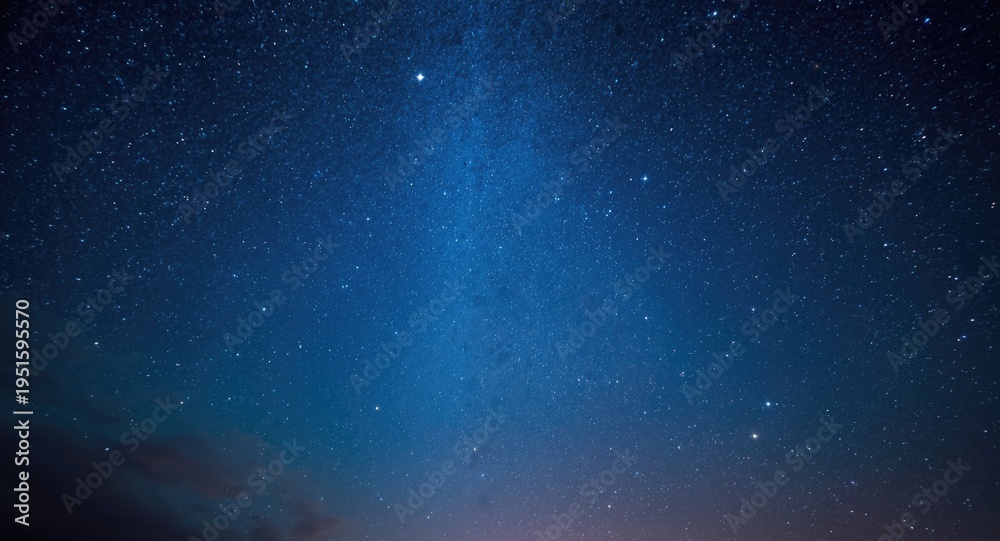 Fototapeta premium A tranquil blue sky showcases a glittering galaxy full of radiant stars