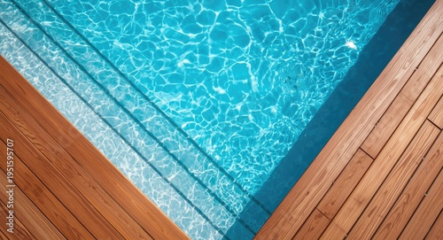 Clear blue water in a fiber...