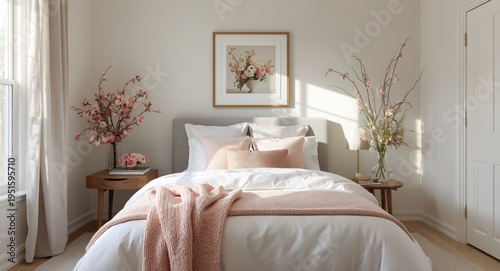 Inviting spring bedroom ill...