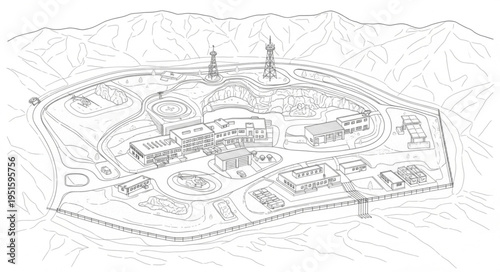 Detailed architectural illustration of a fortified city with defensive walls and towers.