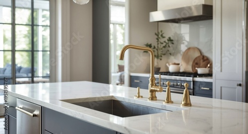 Modern kitchen interior wit...