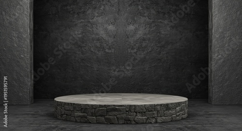 Circular stage podium with ...