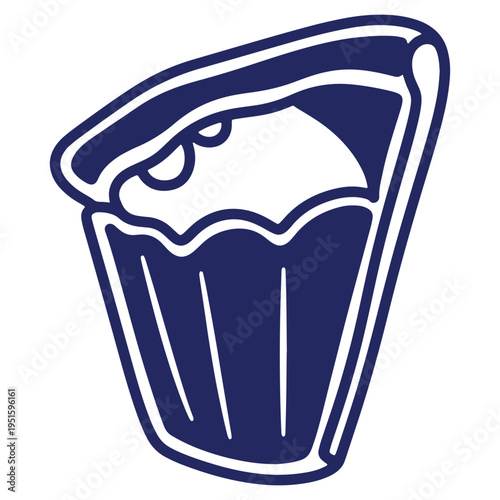 Delicious blueberry muffin illustration on white background perfect for graphic design projects and websites celebrating baked goods