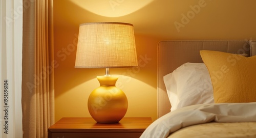 Gentle warm yellow bedside ...