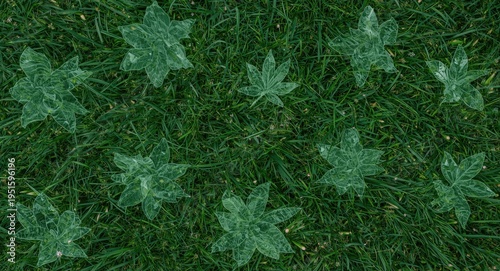 Faint gray floral shapes re...