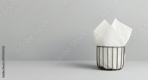 Paper serviettes arranged i...