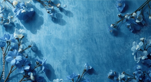 blue panel background with ...