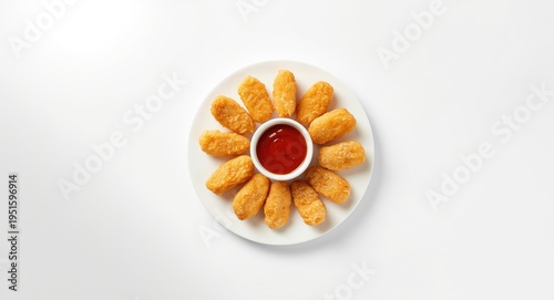 Freshly fried chicken nugge...