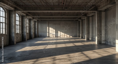 Empty industrial zone with ...