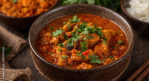 Close up of coconut sambal ...