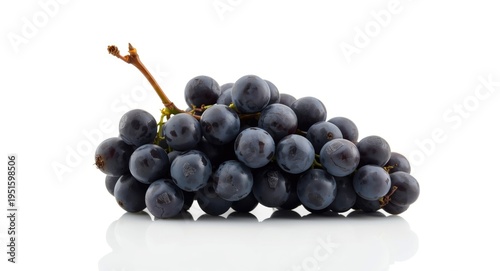 Fresh black grape bunch wit...