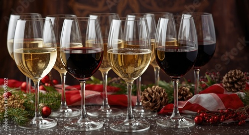 Festive collection of wine ...
