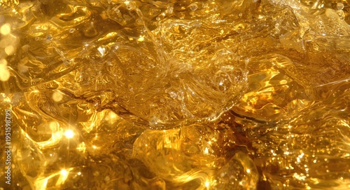 Rich golden water surface s...