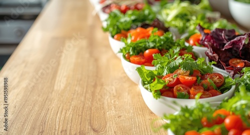 Bowls filled with colorful ...