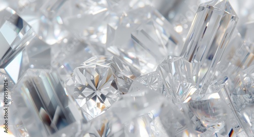 Polished crystal abstract b...