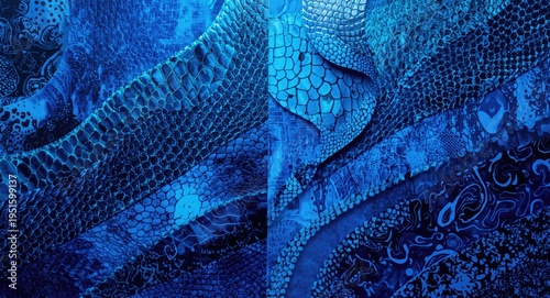 Neon blue abstract design f...