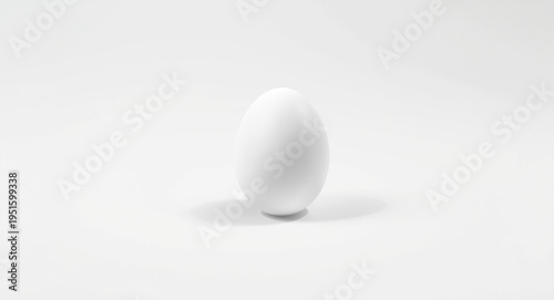 Single white egg set agains...