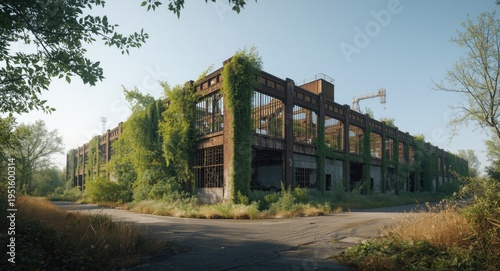 Forsaken factory site with ...