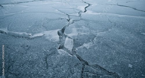 Close perspective of jagged...