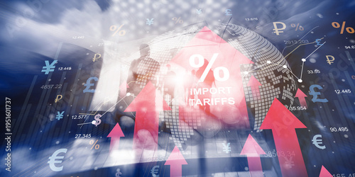 Fotografie Rising Import Tariffs Impact on Global Trade and Financial Markets