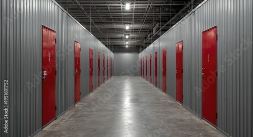 Corridor in warehouse with ...