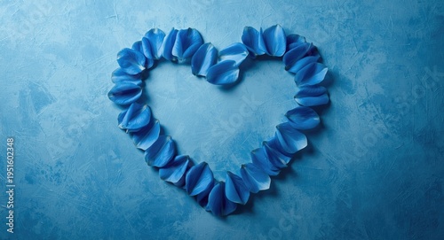 Heart formation of blue pet...