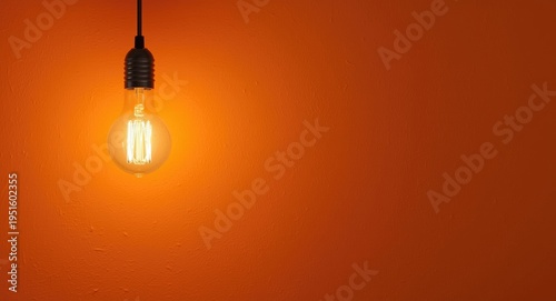 Glowing light bulb decorate...