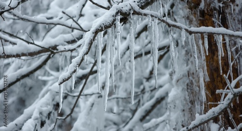 Close up capture of icy sta...