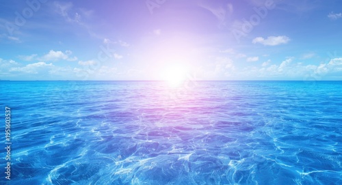 Calm tropical ocean with cl...