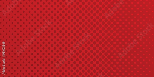 Abstract background with vibrant red wavy halftone dots and line patterns eps10