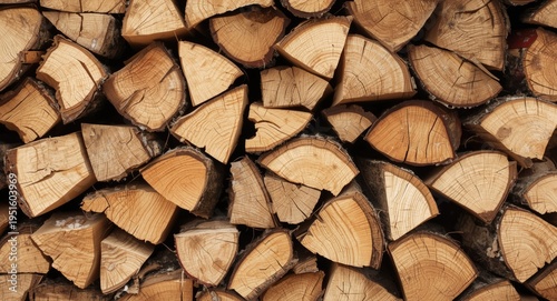 Processed beech timber cutt...