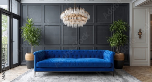 Modern interior with a roya...