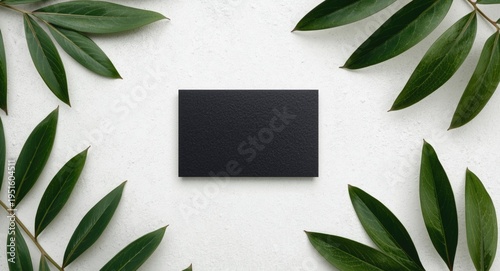 Black matte business card i...