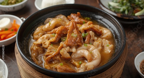 Korean steamed pork intesti...