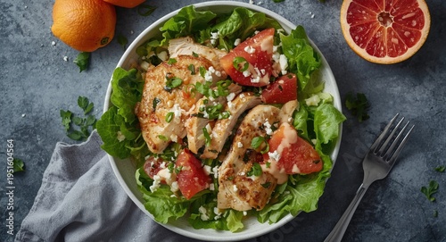 Nutritious overhead shot of...