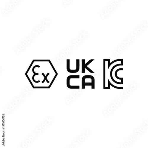 UKCA EX and KC Compliance Certification Symbols for Global Market