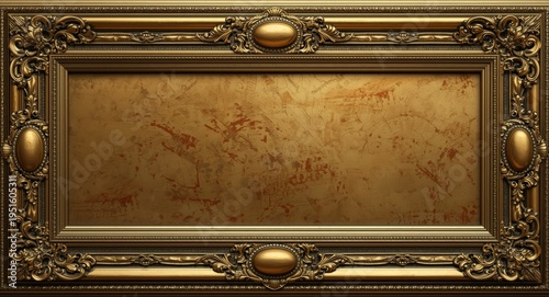 Luxurious gold frame with d...