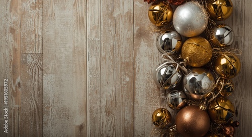Shiny Christmas bells on vi...