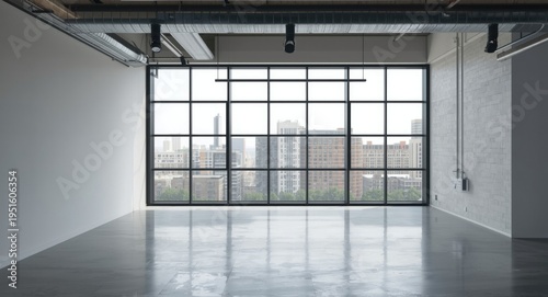 Minimalist loft office spac...