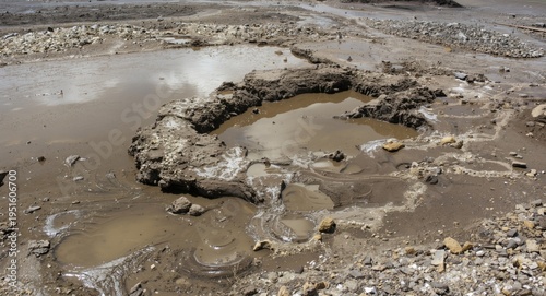 Geothermal activity visible...