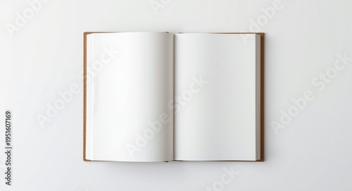Open book with fresh blank ...