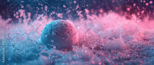 Playful bath bomb fizzing w...