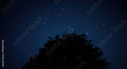 Night sky glowing with star...