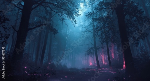 Fairytale forest depiction ...