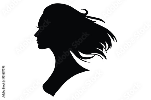 Beautiful Woman Hair Beauty Spa Logo