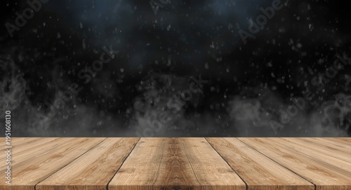 Natural wood tabletop with ...