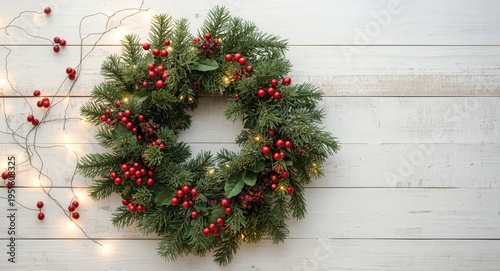 Holiday themed white plank ...